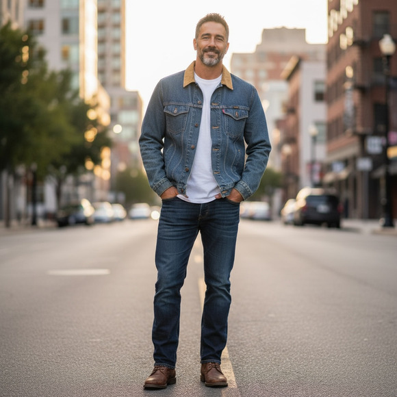 Vintage 90s Wrangler Jacket Mens 2XL Blue Denim Corduroy Collar Western Cowboy - Picture 2 of 12
